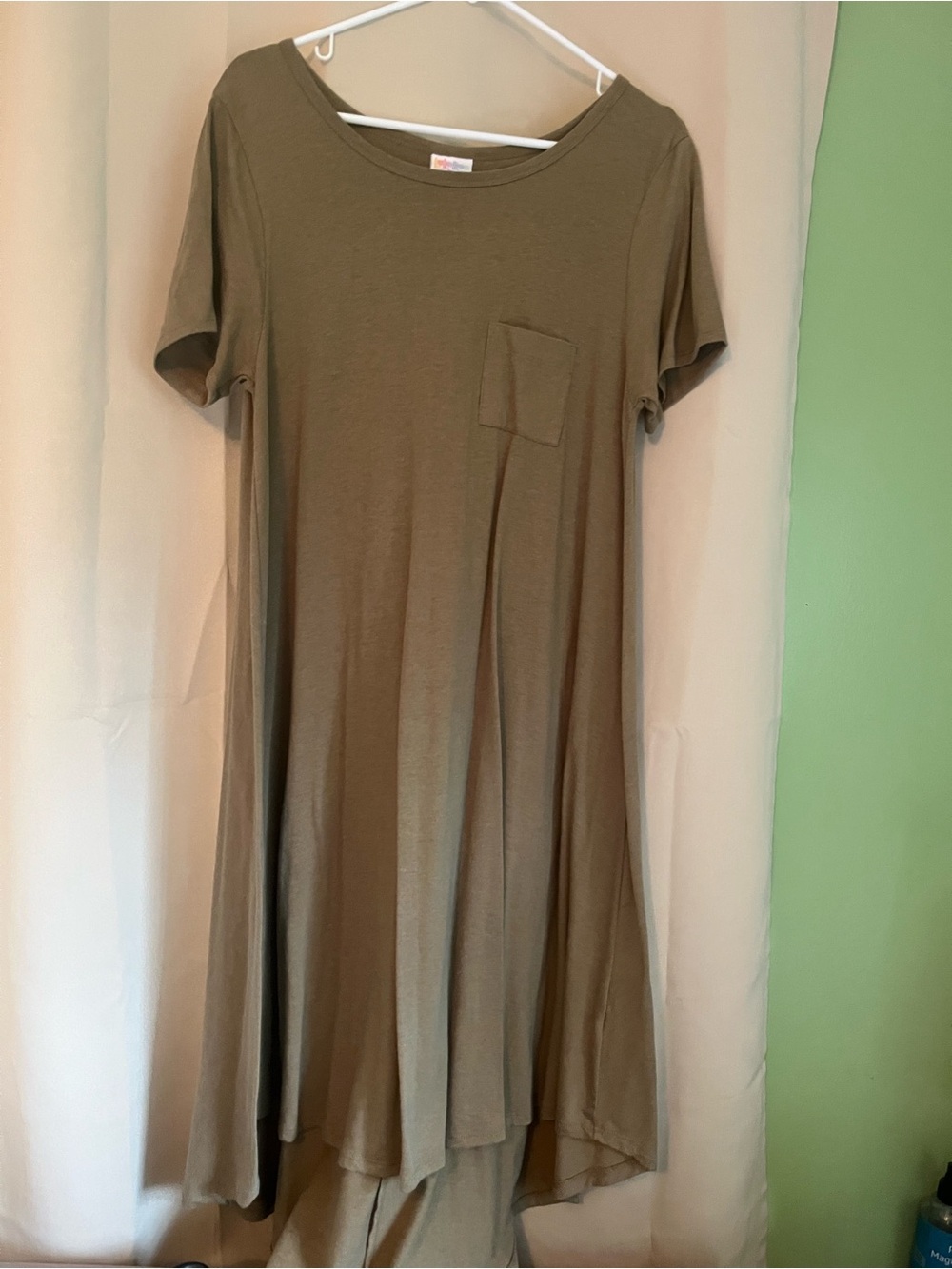 LuLaRoe Carly Dress **size small** color heather hunter green. Like new.